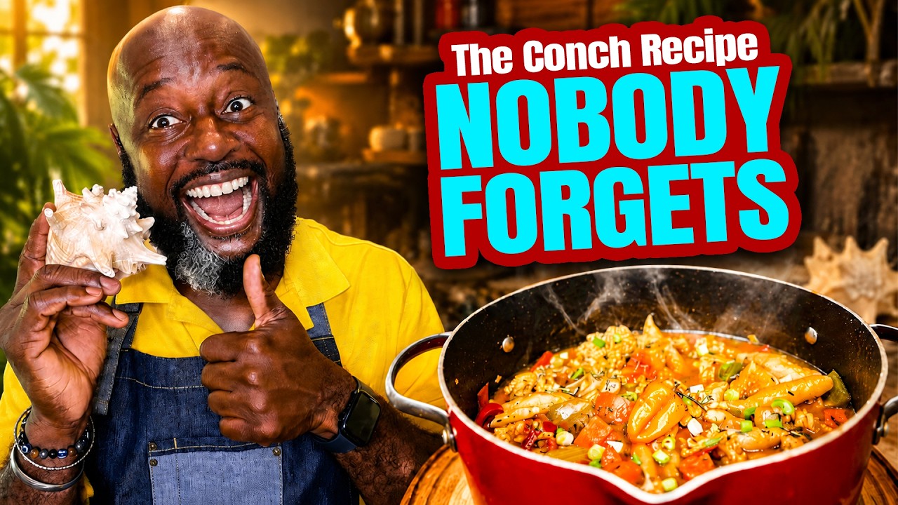 Think You Know CARIBBEAN COOKING? Chef Winston's STEWED CONCH w/ COCONUT DUMPLING  Surprise You!
