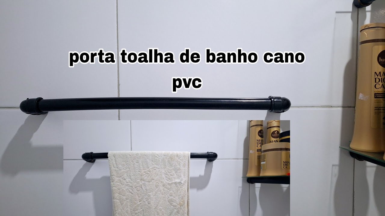 como fazer porta toalha de banho com cano pvc de um simples e fácil