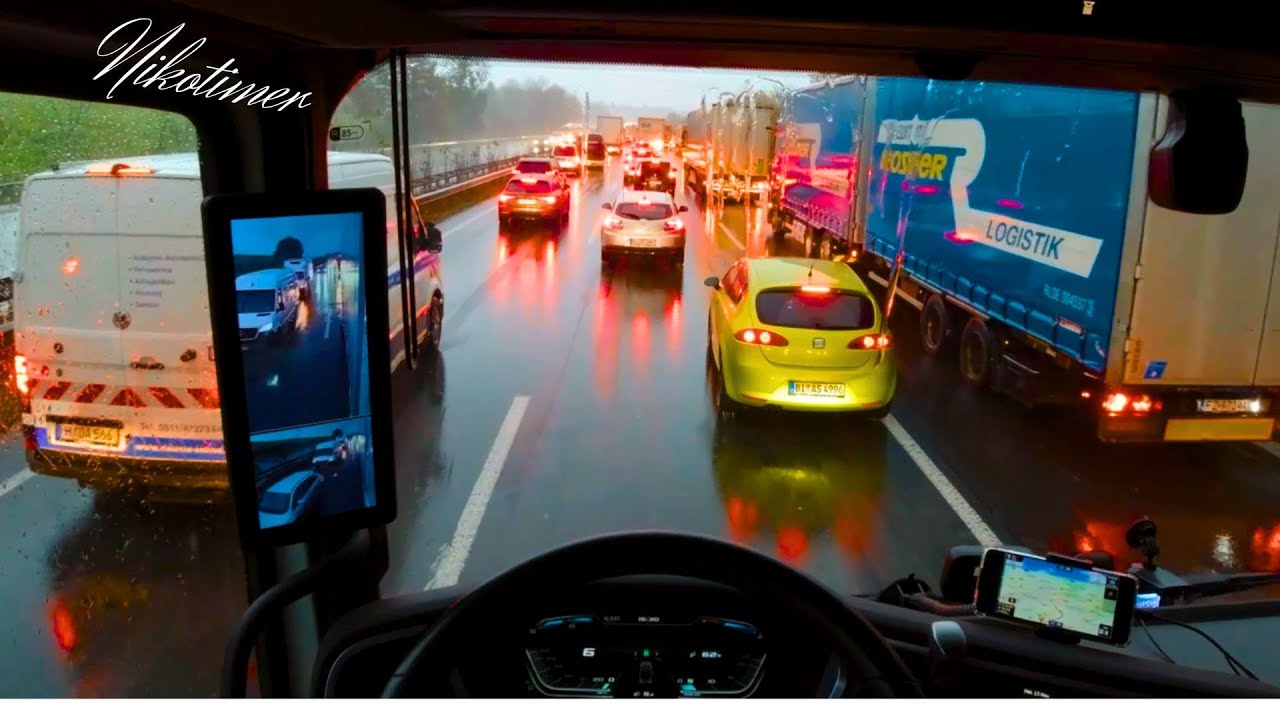 POV Truck drive from Netherlands to Parking Germany