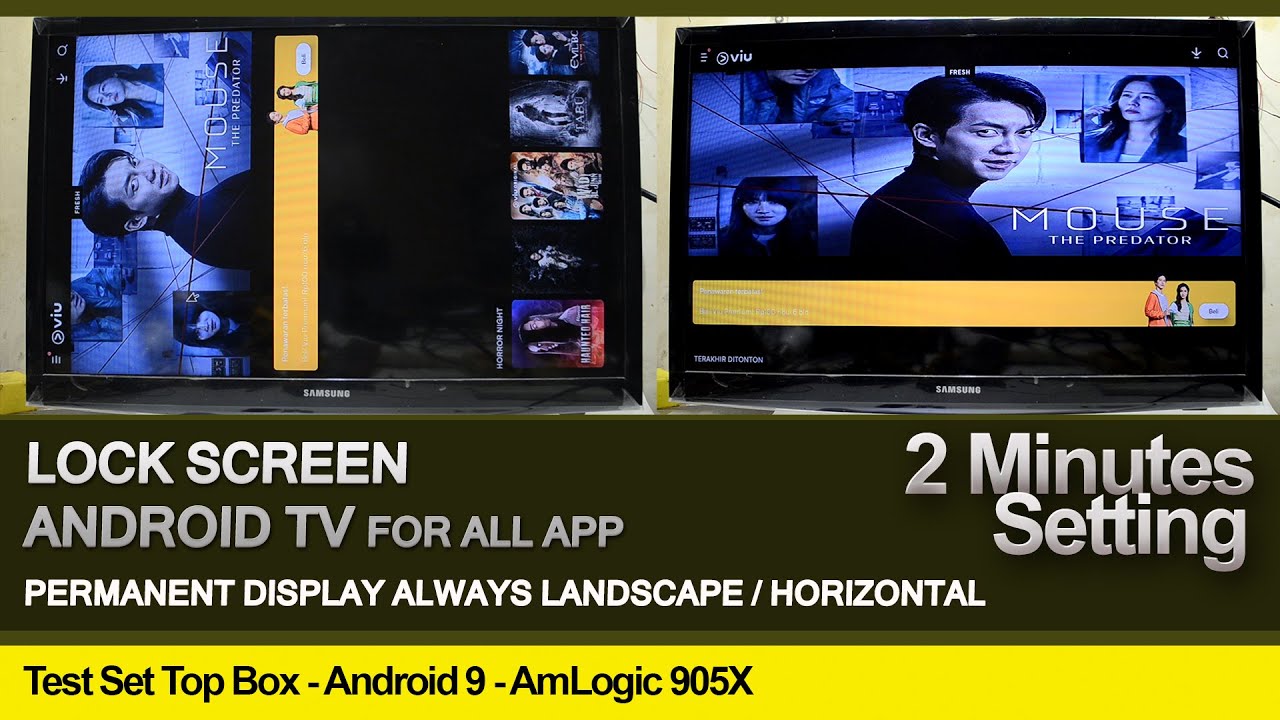 Fix Rotation Lock in Landscape screen Android TV