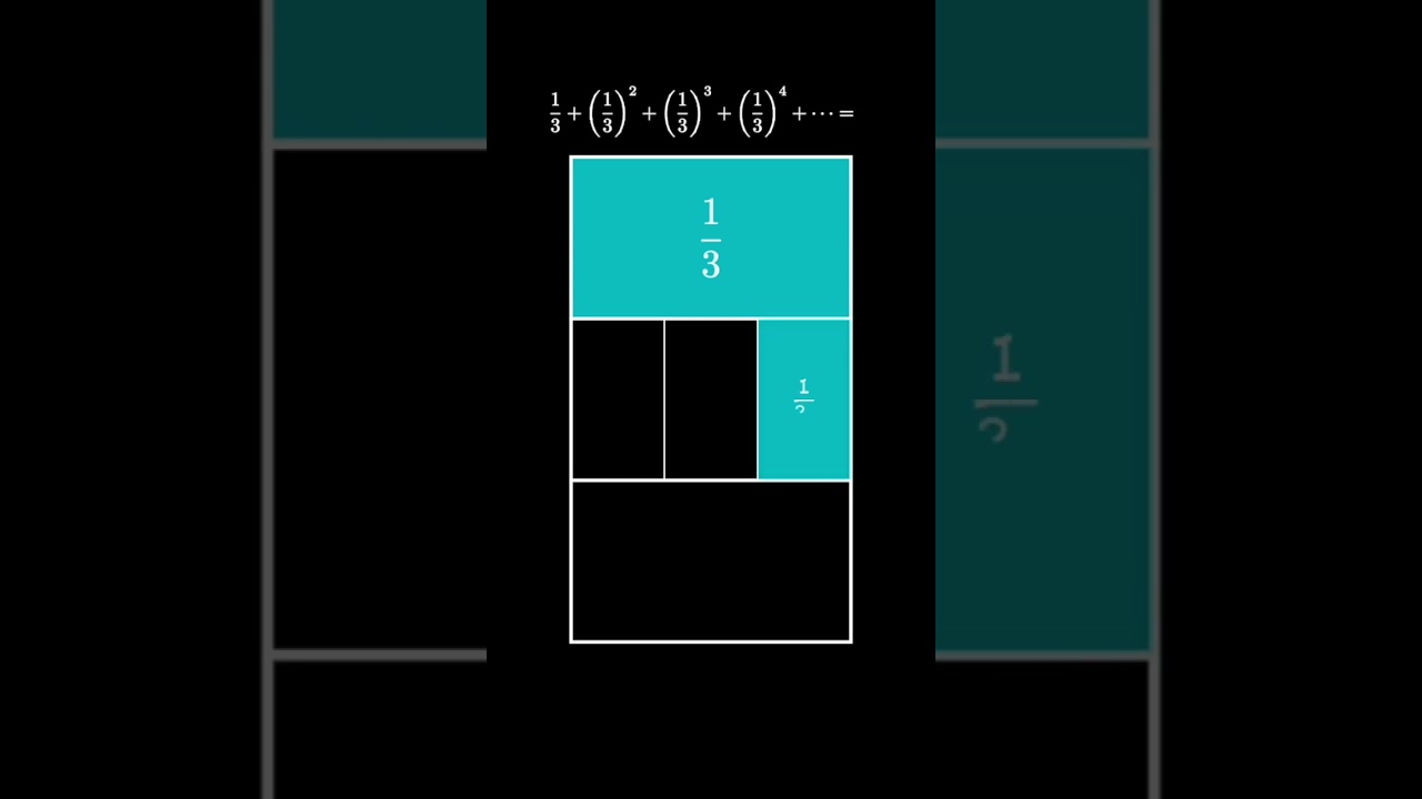 Geometry behind the geometric sum of powers of 1/3!