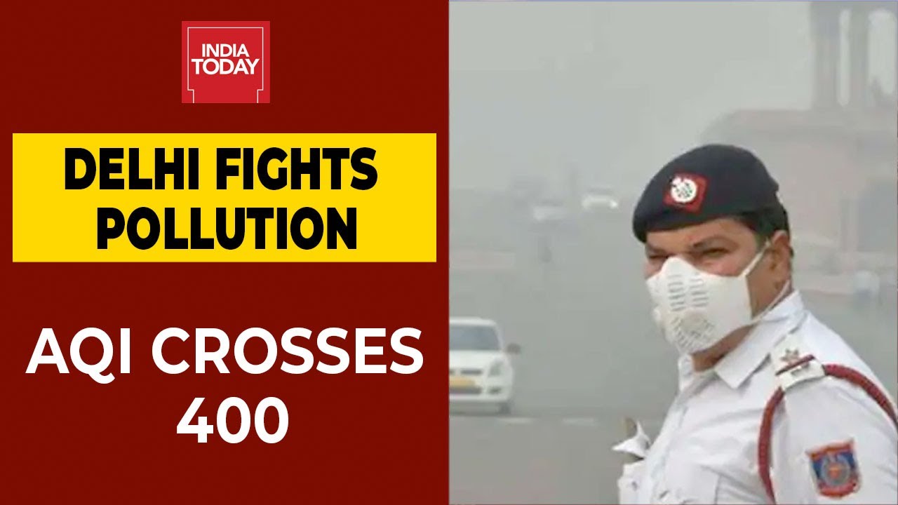 National Capital Delhi Fights Air Pollution, AQI Crosses 400 Mark