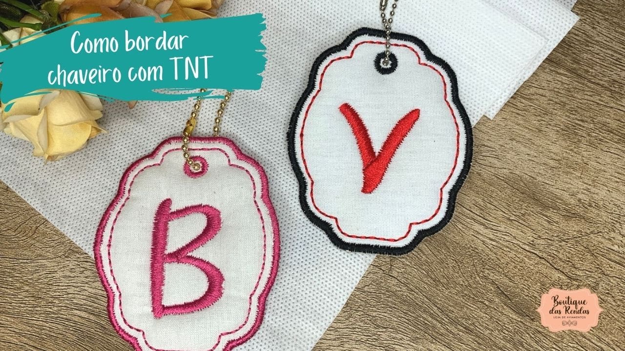 Como bordar chaveiro usando o TNT :: PAP 28 BOUTIQUE DAS RENDAS