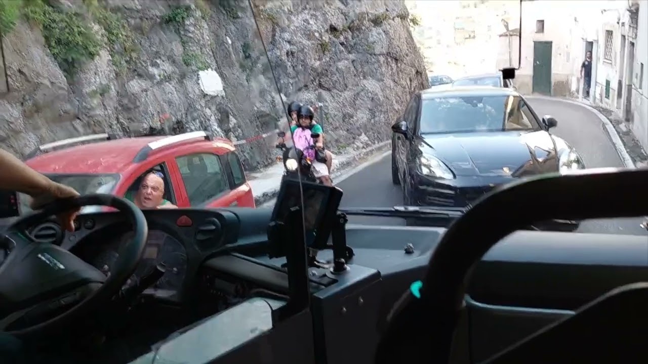 Italian Bus driver in Amalfi coast