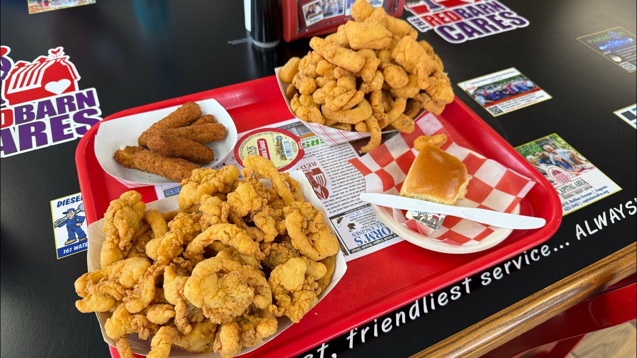 Top Notch Seafood! The Red Barn in Augusta, Maine! 