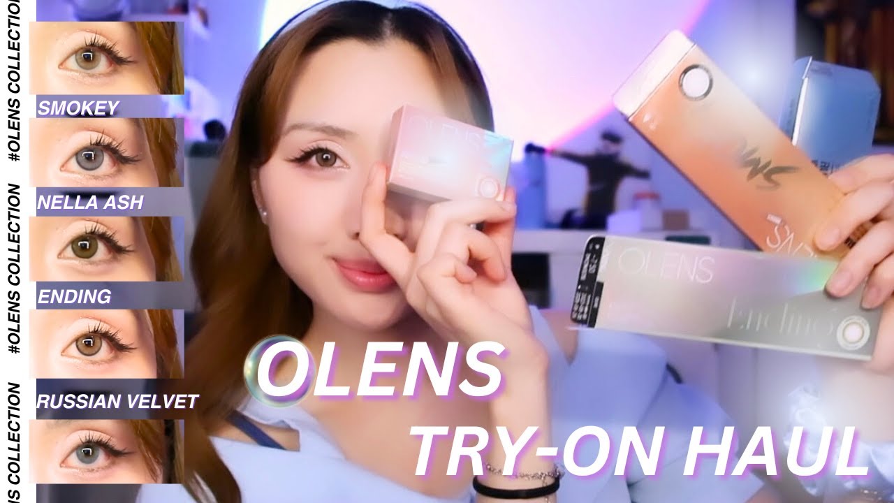 OLENS Contacts Try-on Haul 🫧 | Nella Ash/ Smokey/Russian/Ending Series