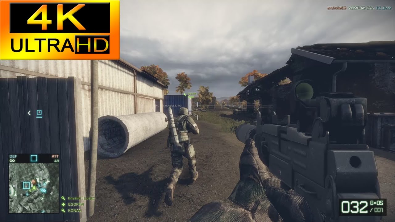 Battlefield: Bad Company 2 Multiplayer Gameplay - Harvest Day Rush | 4K 60FPS