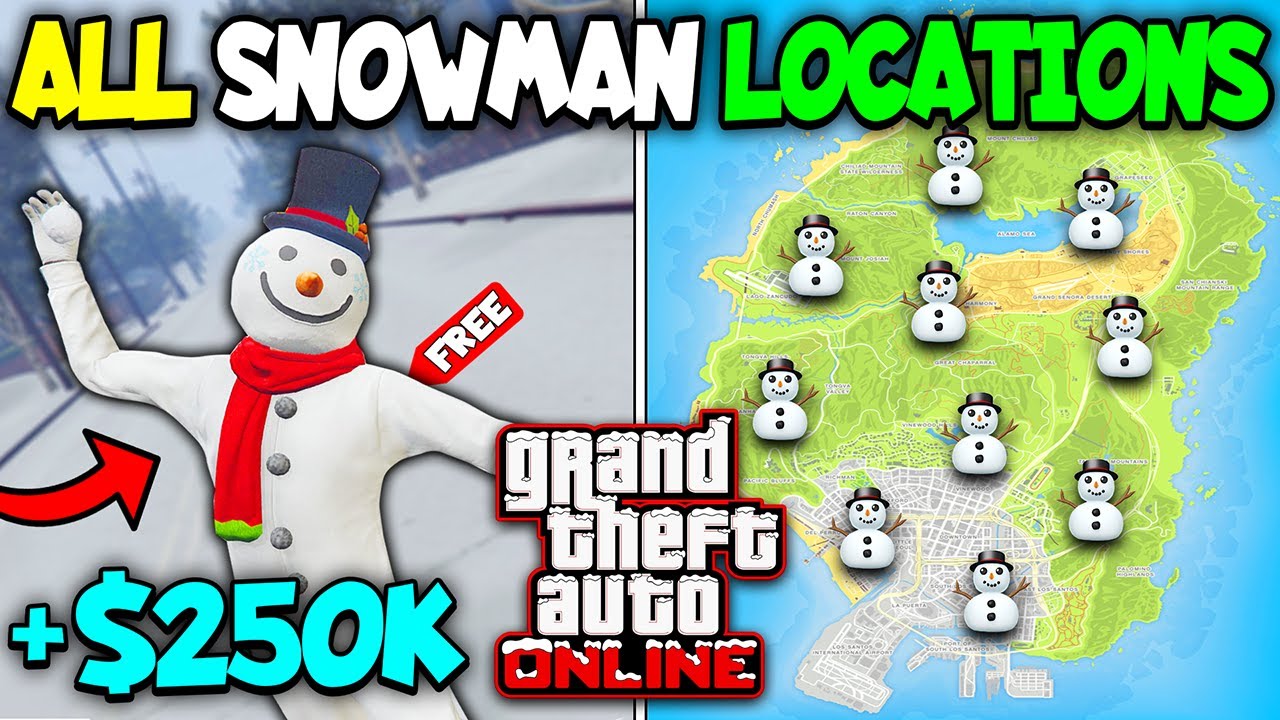 HOW To Unlock The Snowman OUTFIT In GTA 5 Online - ALL Snowman LOCATIONS 2025