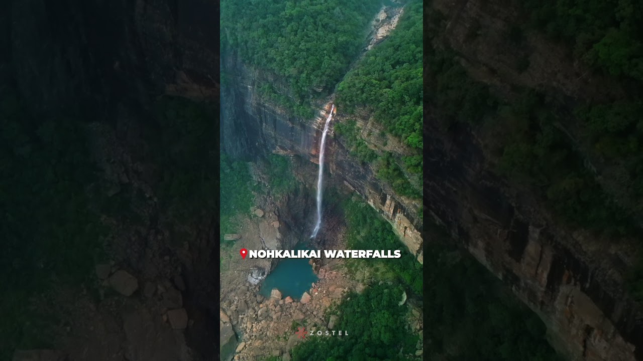 Been to THESE waterfalls in Meghalaya? #zostel #shorts #waterfalls #meghalaya #krangsuri #phephe