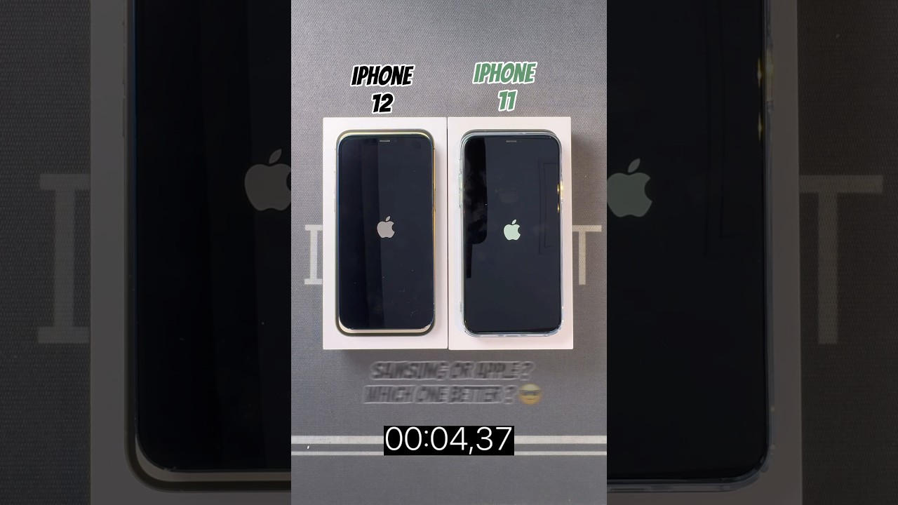 iPhone 12 vs iPhone 11 🤯 boot-up test