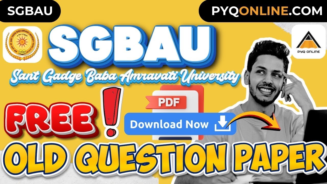 SGBAU Sant Gadge Baba Amravati University Free Previous Question Paper Download l sgbauonline.com