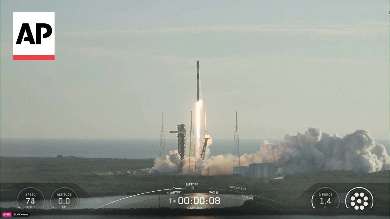 SpaceX Falcon 9 rocket launches 28 Starlink satellites to low-Earth orbit