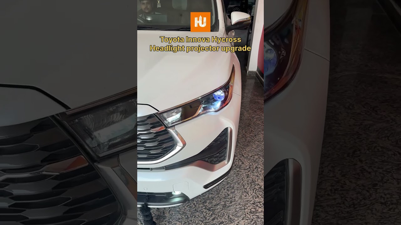 Toyota innova hycross headlight projector upgrade for best visibility. Brightest led laser projector