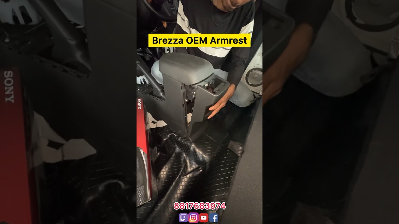 Brezza Oem Armrest Base Model में घर पर ही लगा सकते है #shots #accessories #armrest #brezza