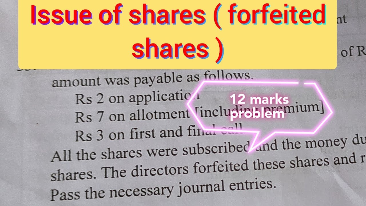 2 nd puc issue of shares journal entries 12 marks  problem