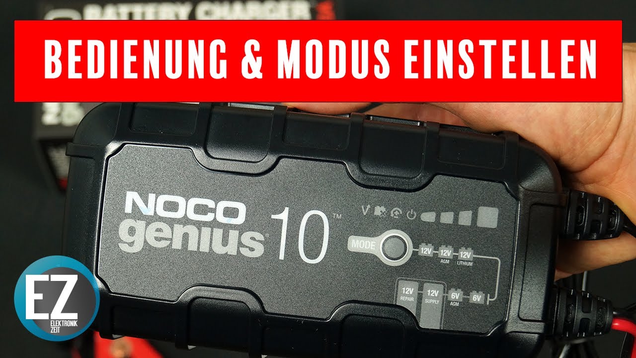 NOCO GENIUS 10 EU Bedienung und Einstellung des richtigen Modus