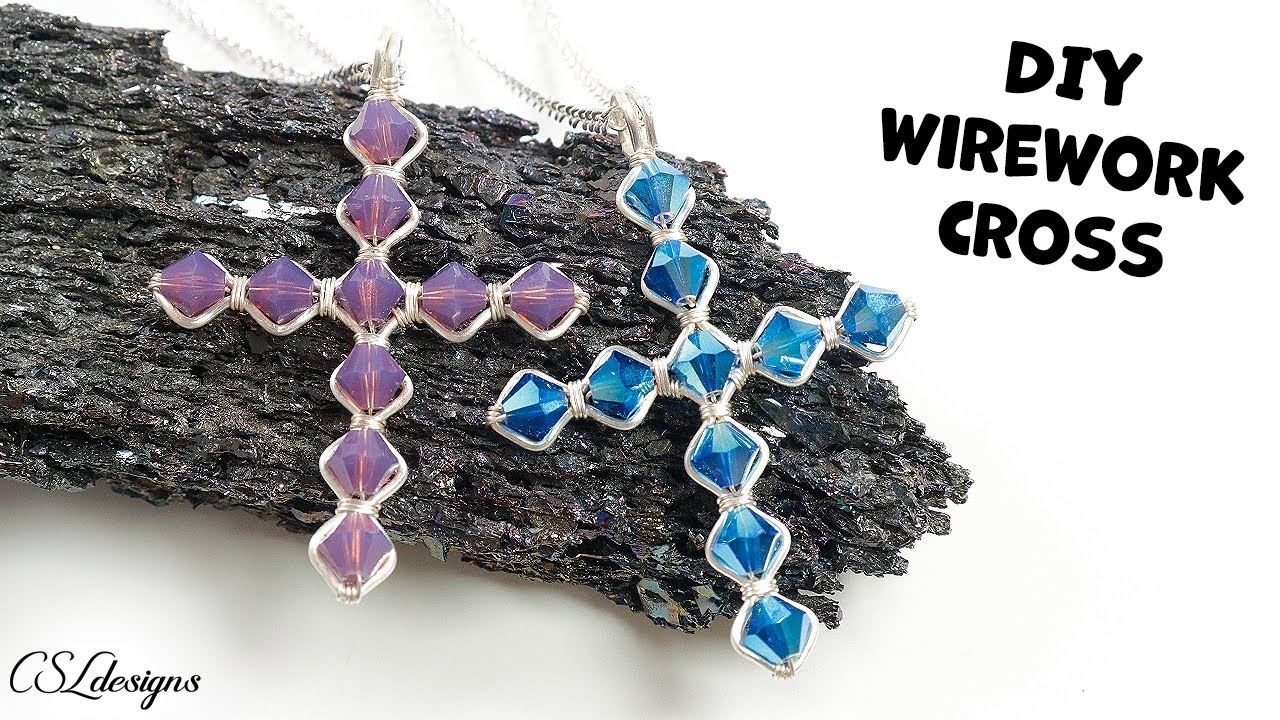 Elegant Wirework Cross Pendant Tutorial ⎮ How to make jewelry 😃