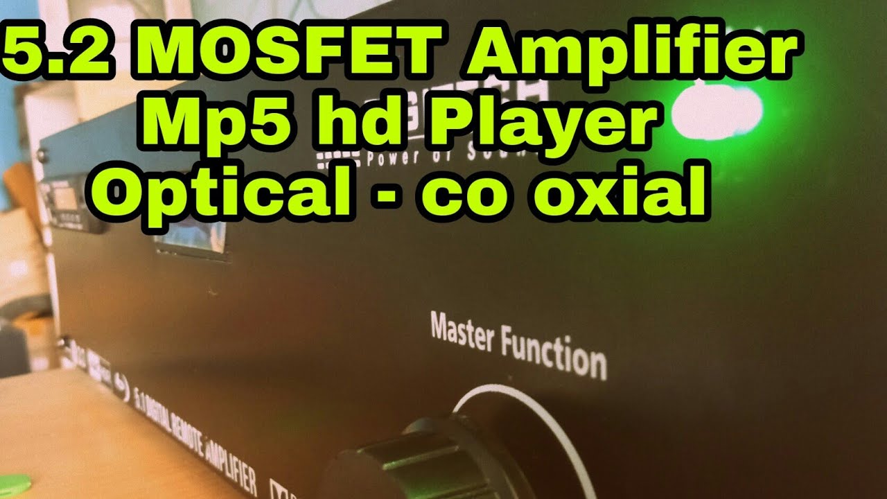 5.2 high power amplifier mp5 hd, optical co oxial (dvd player testing)