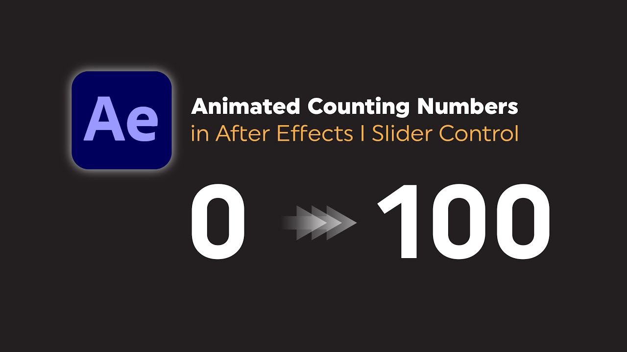 Animated Counting Numbers in After Effects I Slider Control