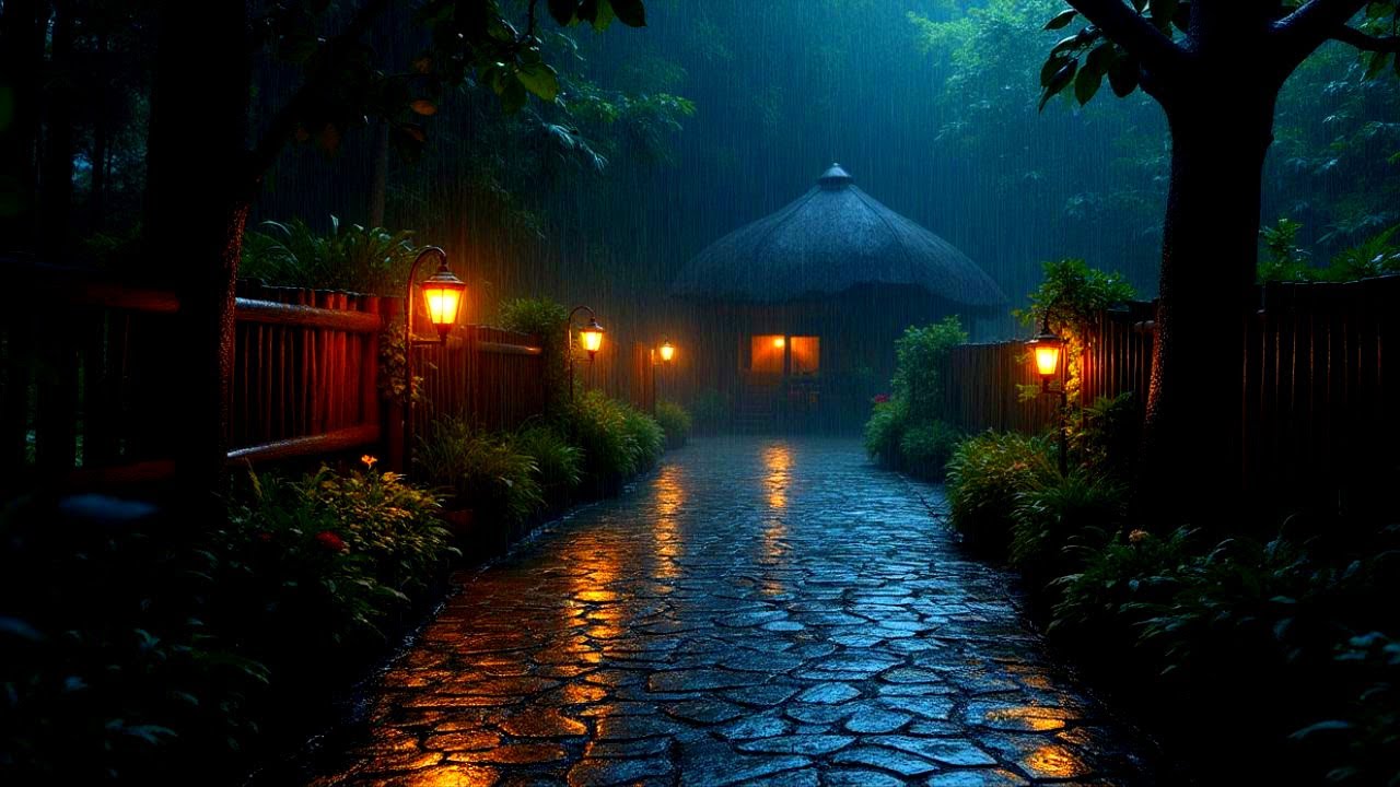 🌧️ Japanese 雨音 (Amaoto) & Piano for Calm Focus ~ Soft Piano Rain