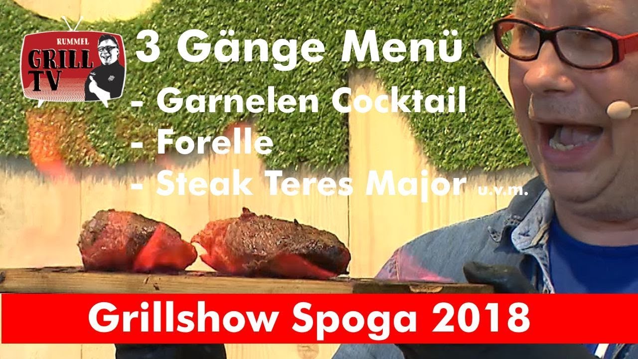 3 Gang Menü vom Grill -- Grillshow Spoga 2018 Andreas Rummel. Burn Out Kitchen