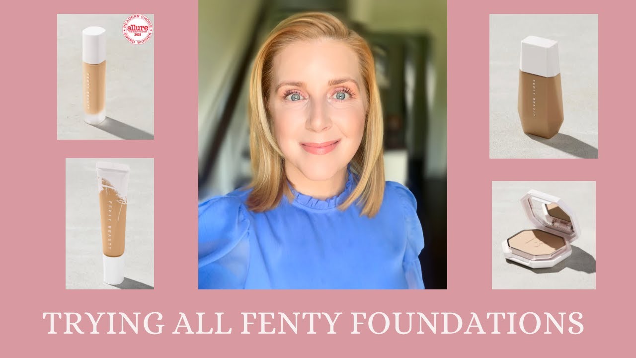 TRYING ALL FENTY FOUNDATIONS!#foundationover40 #matureskin