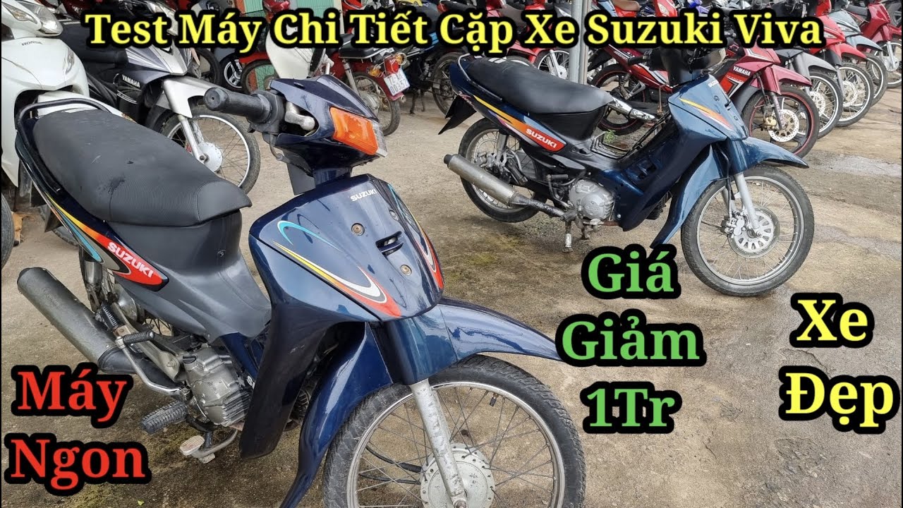 TEST MÁY CHI TIẾT CẶP SUZUKI VIVA ĐẸP GIÁ RẺ, MÁY NGON / GIÁ GIẢM 1TR / XE MÁY TRUNG NGHIỆP