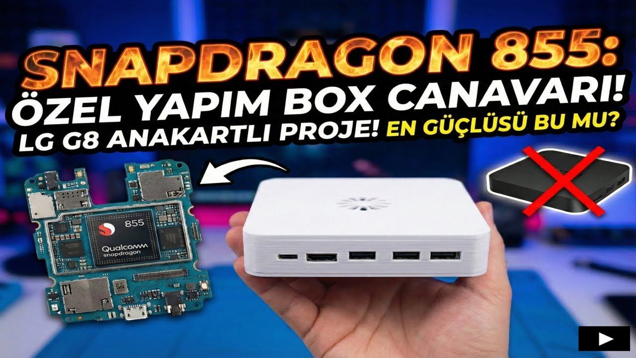 Snapdragon 855 CANAVARI! LG G8 Anakartlı 6GB RAM/128GB Hafıza Özel Yapım TV Box