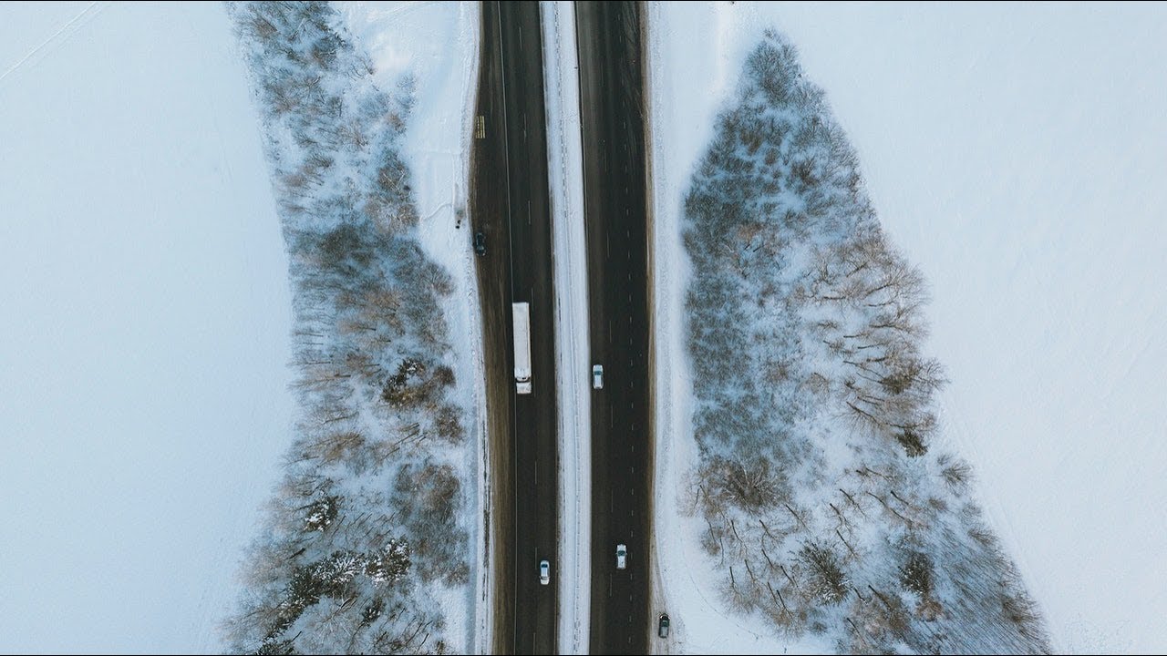 Aerial View Winter 2021|Minsk Region Belarus in Winter 2021