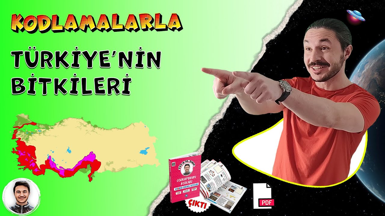 10.sınıf coğrafya TÜRKİYE BİTKİ ÖRTÜSÜ  haritası kodlamalarla 🌿 Tyt coğrafya 📂 PDF
