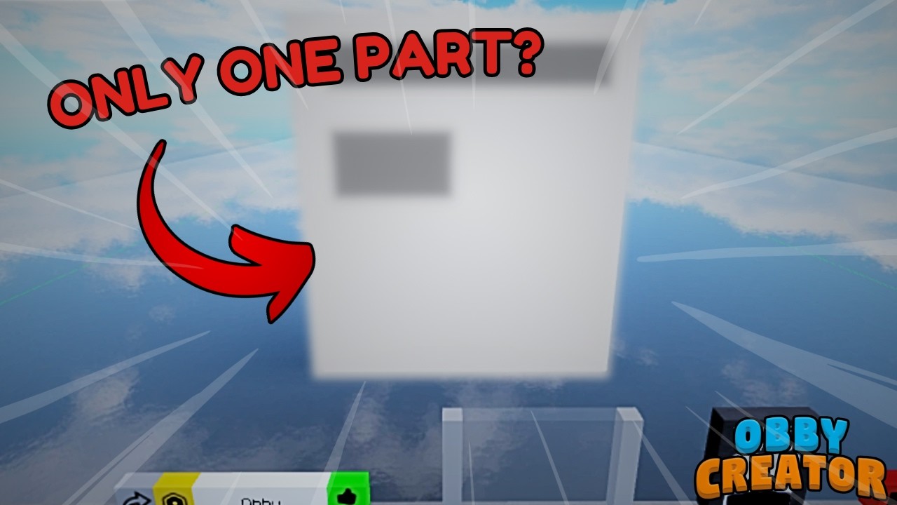 CREATING a HORRIFYING OBBY in OBBY CREATOR with just ONE part! [ROBLOX]