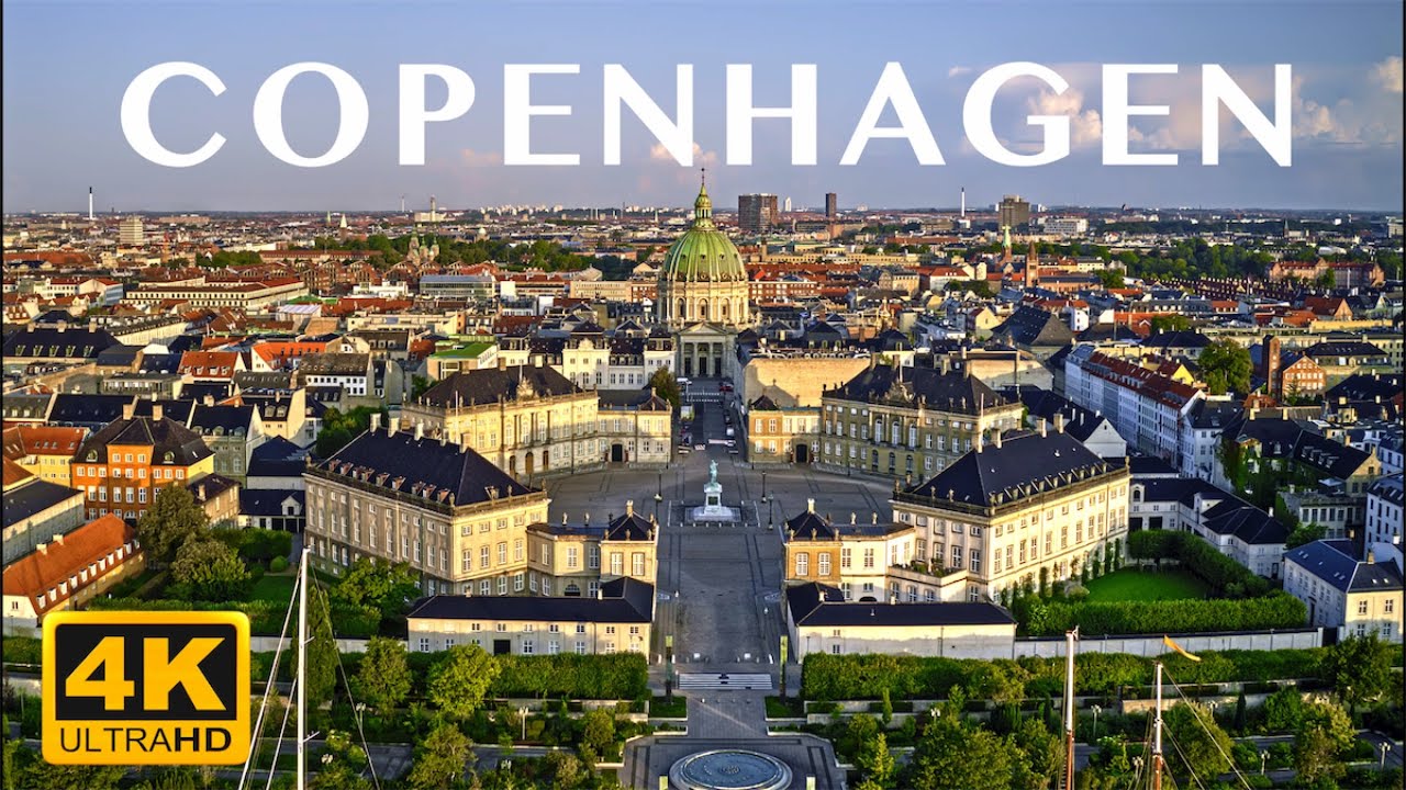 Copenhagen Denmark 4k 🇩🇰1Hour Drone Aerial Relaxation Film,Calming Music,Stunning and Relaxing Views