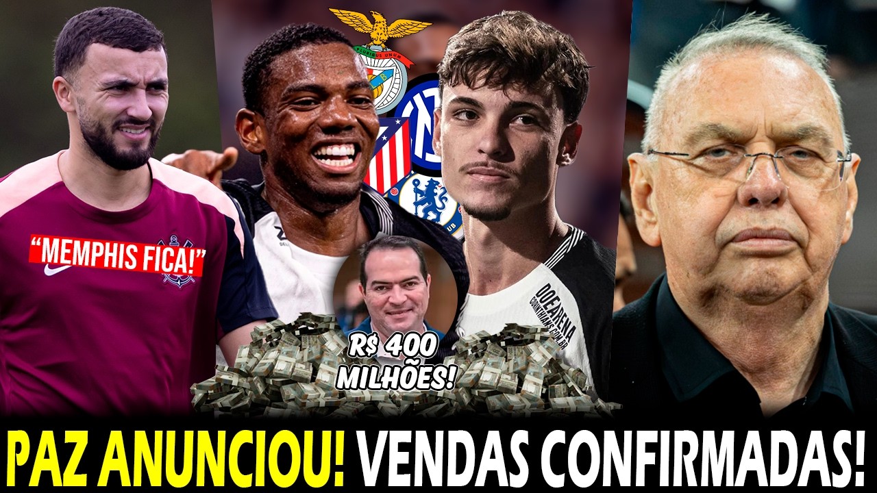 TIMÃO MIRA GRANDES VENDAS DE ANDRÉ e BIDON! MEMPHIS VAI RENOVAR! DIRETORIA QUITA DIVIDAS e+