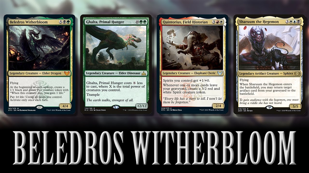 Beledros Witherbloom EDH vs Ghalta vs Quintorius vs Sharuum Commander Gameplay | The eedi H Channel