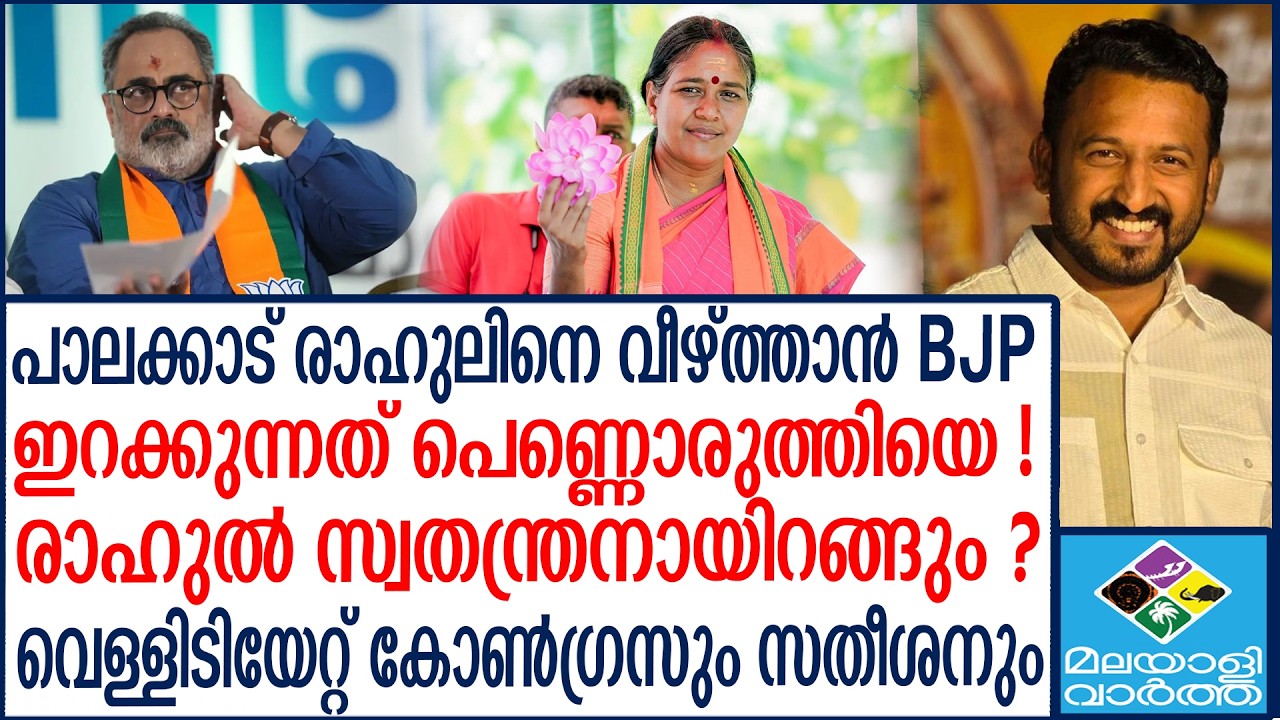 Rahul mamkoottathil പാലക്കാട് രാഹുലിനെ തോൽപിക്കാൻ  ചട്ടം കൂട്ടി  BJP  | Malayalivartha