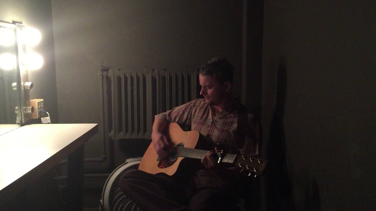Joey Harkum Covering Bob Dylan's Song to Woody backstage at the State Theatre in Portland Maine