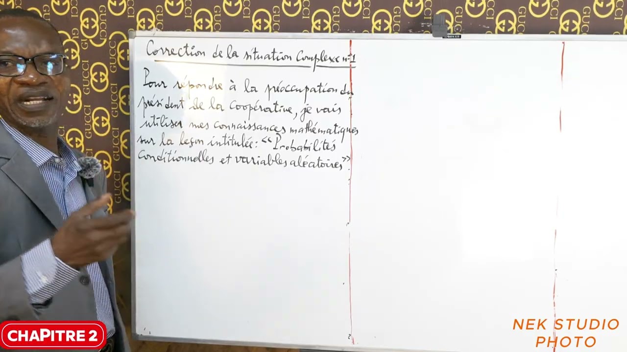 PROBABILIT&Eacute; CONDITIONNELLE ET VARIABLE AL&Eacute;ATOIRE - Situation complexe 1