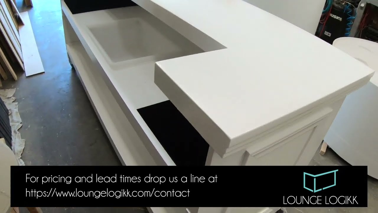 Folding White Portable Bar | Lounge Logikk