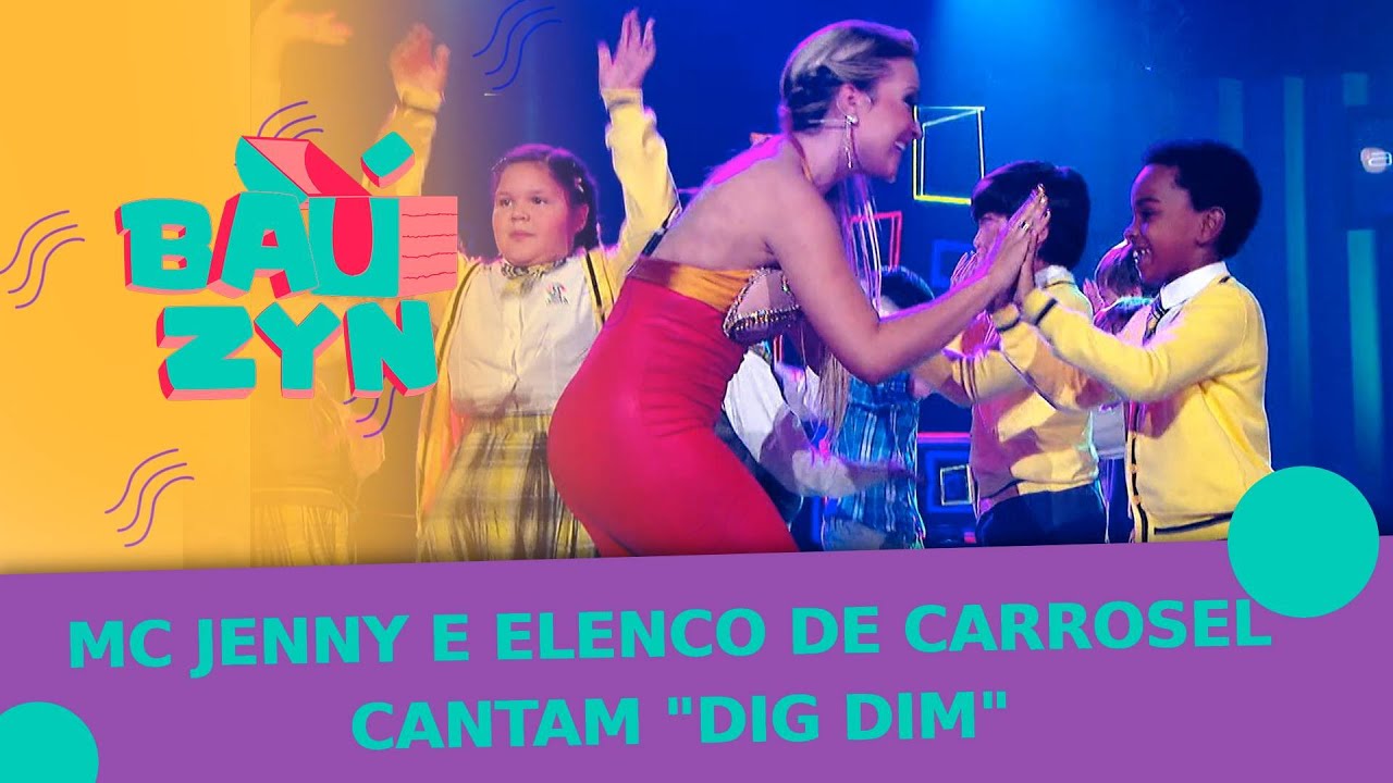 MC Jenny e elenco de Carrossel cantam 