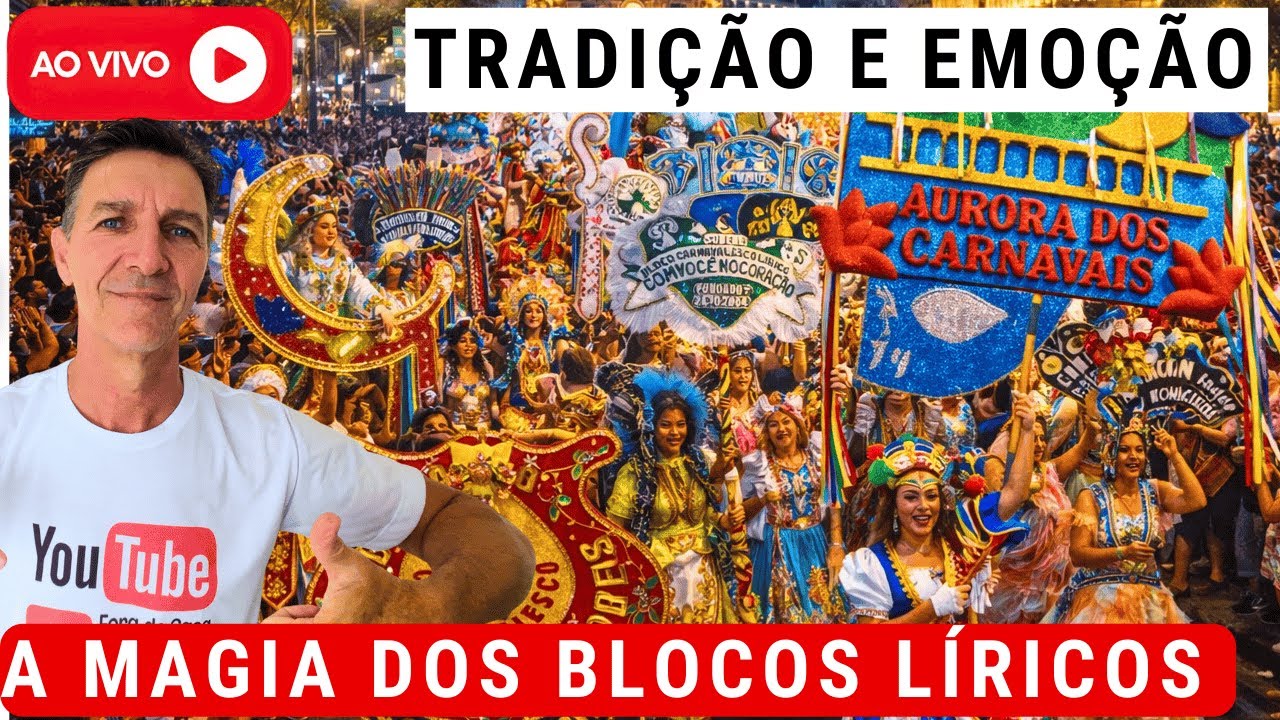 🔴ao VIVO AURORA dos CARNAVAIS. a MAGIA dos BLOCOS LÍRICOS na RUA da AURORA.