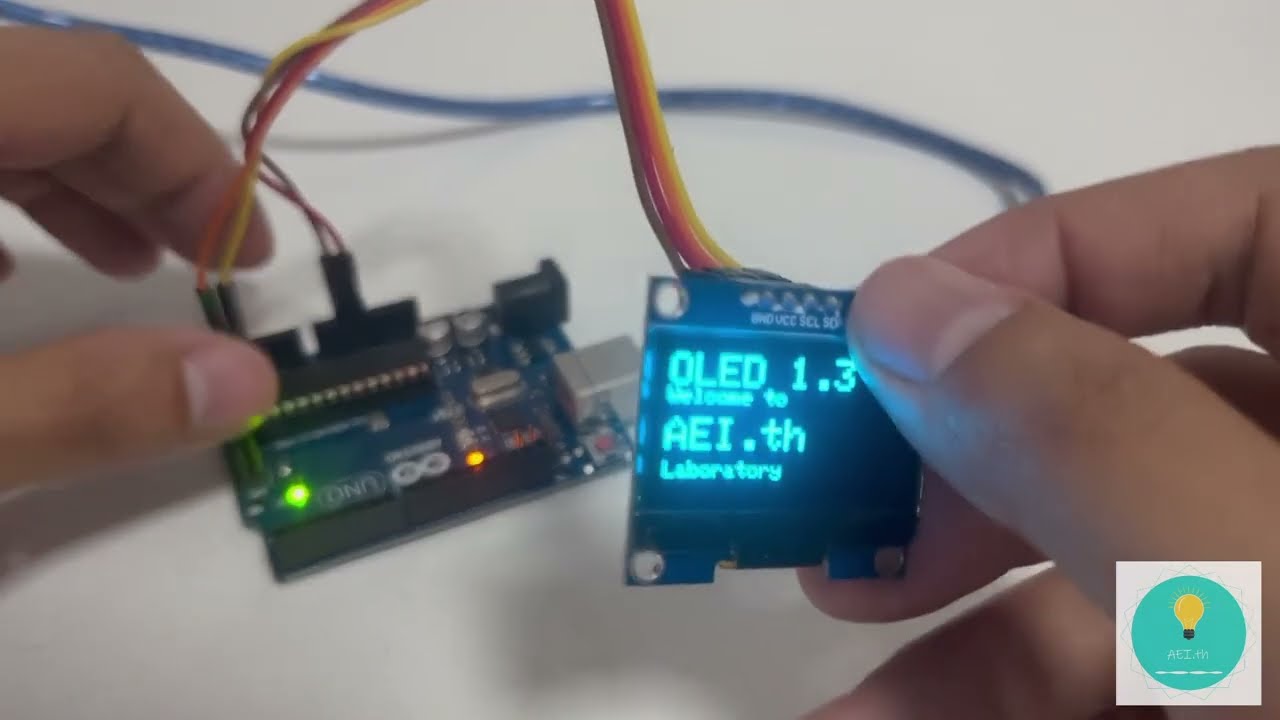 สอนใช้งาน OLED 0.91 0.96 1.3 Inch ร่วมกับบอร์ด Arduino UNO R3 ESP8266 ESP32 พร้อมโคดใต้คลิป !!!!