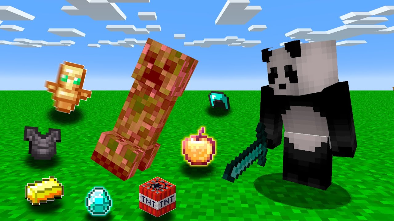 Minecraft pero los MOBS dan ITEMS OP