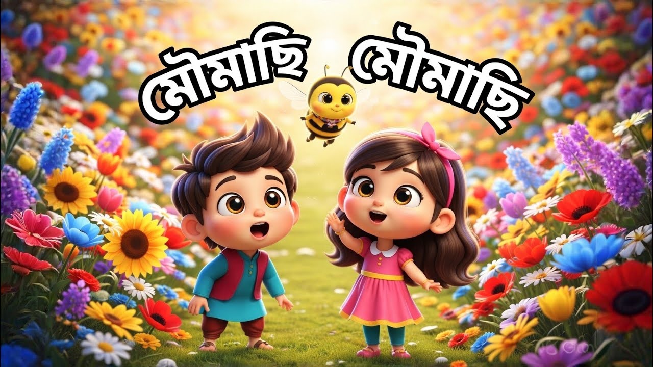 🐝 মৌমাছি মৌমাছি | সবাই মিলে করি কাজ | Bengali Kids Song | Bengali Nursery Rhymes