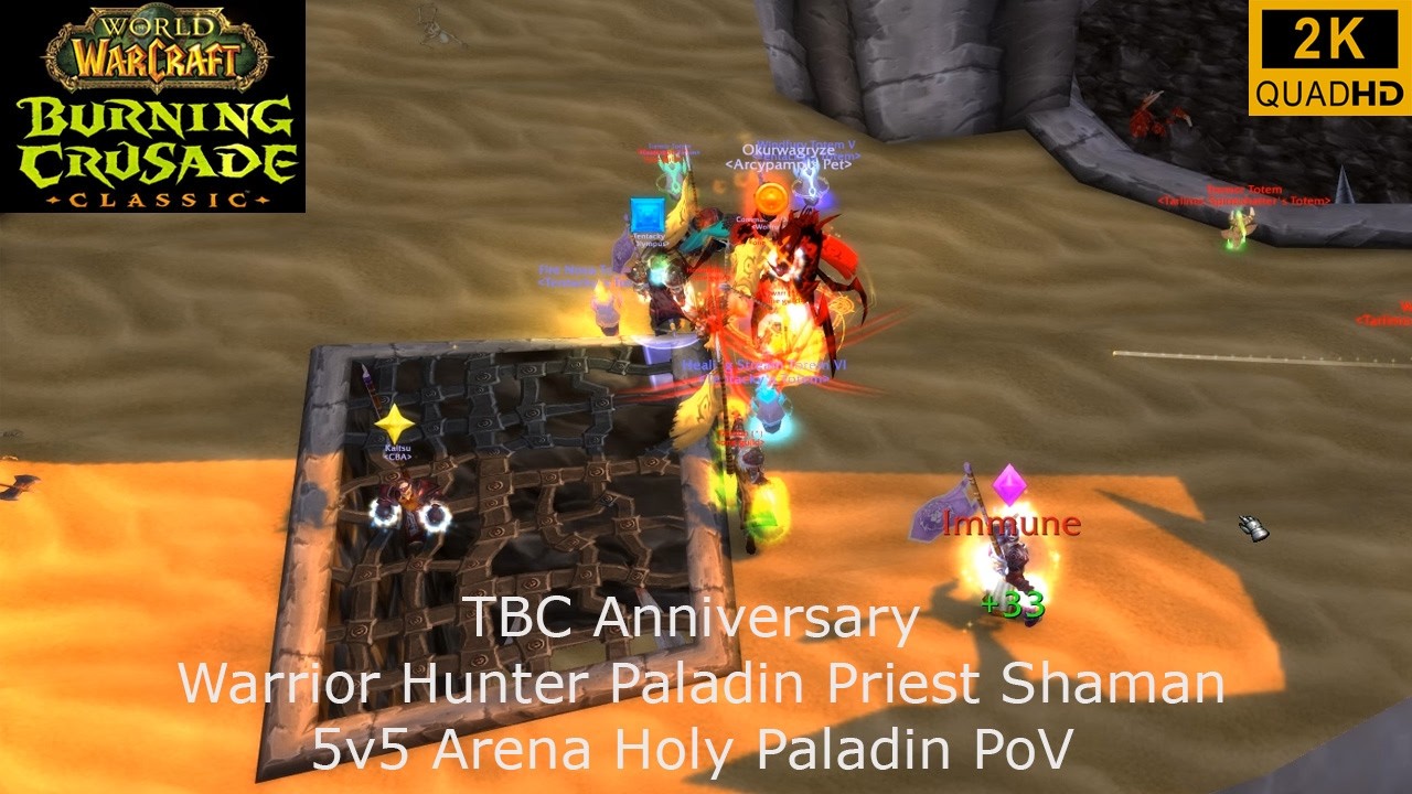 WoW TBC Anniversary | 5v5 Arena | Warrior Hunter Paladin Priest Shaman | Holy Paladin PoV | 2K
