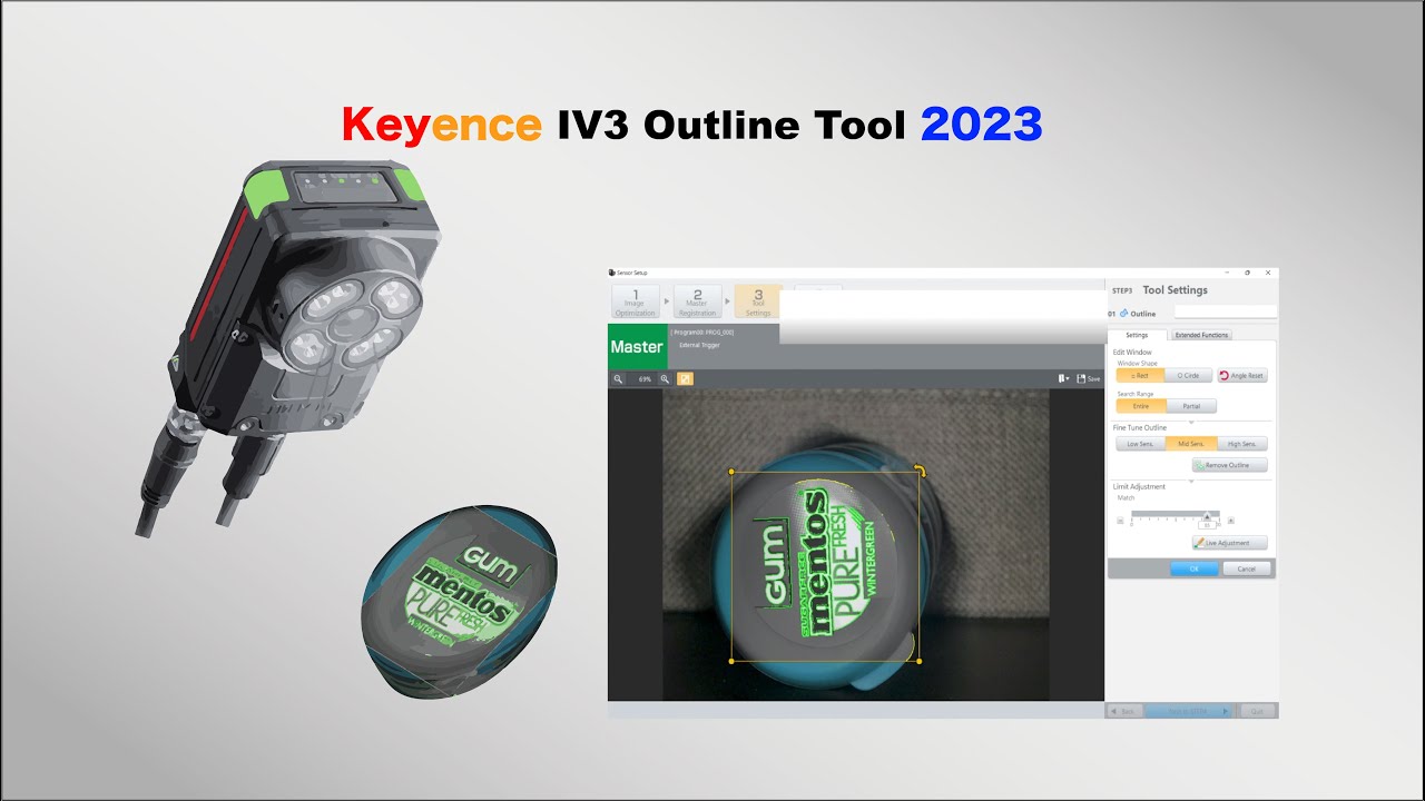 Keyence Vision System IV3 | How To Set Up Outlines on Keyence IV3 | 2023