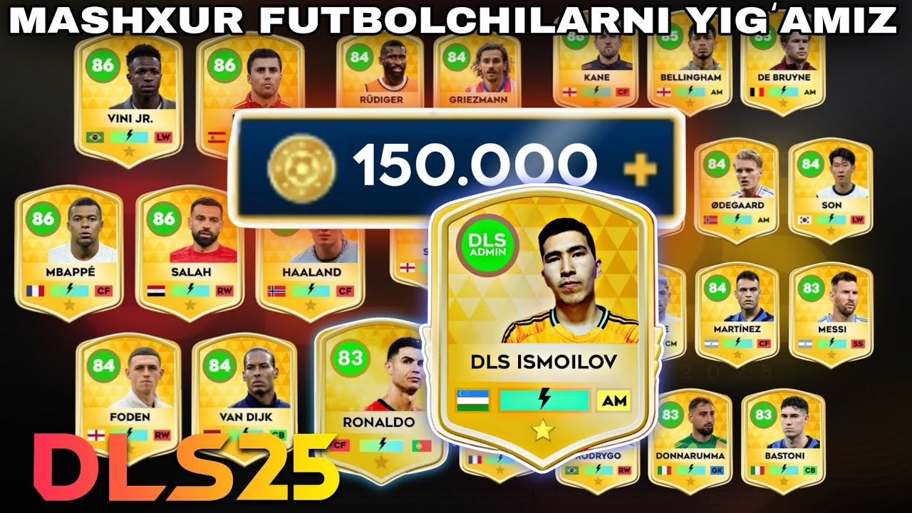 DLS25 MASHXUR YULDUZ FUTBOLCHILARNI YEGʻAMIZ 🌟🌟🌟 RONALDO , MESSI , ISCO, NANI, JAMES, GRIZMAN...
