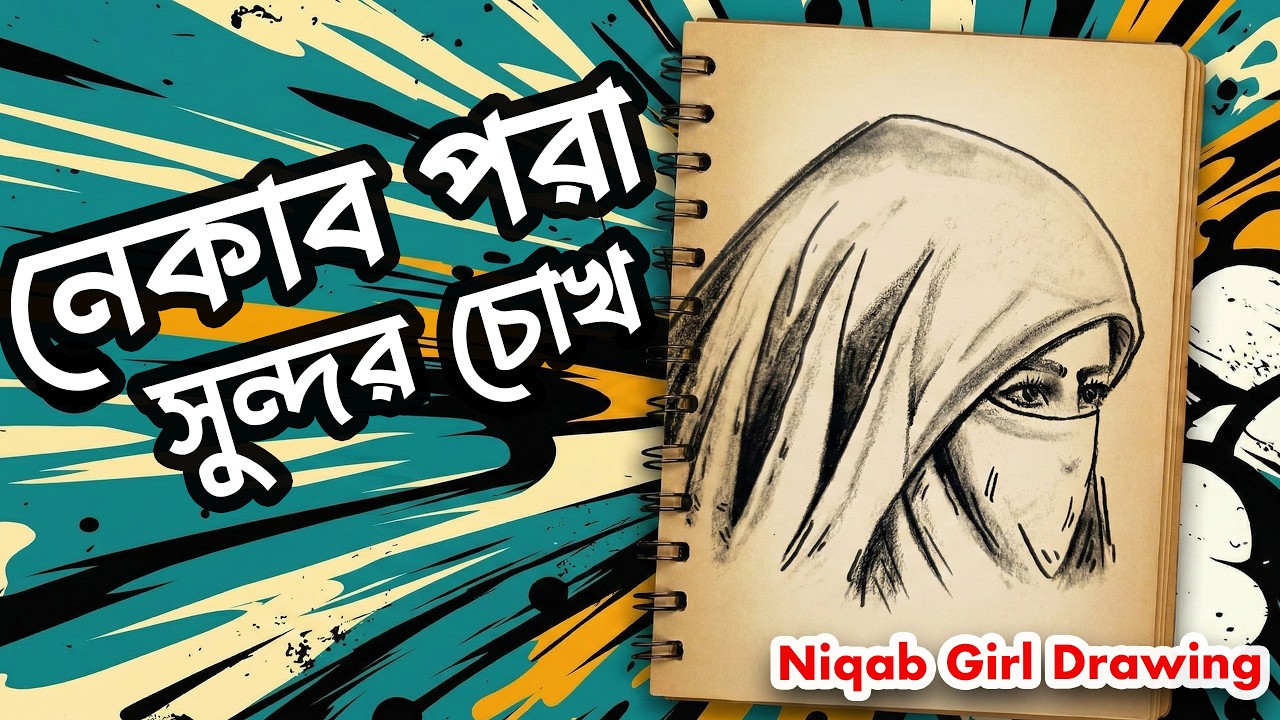 Easy Pencil Sketch of a Hijab Girl | পেন্সিল দিয়ে হিজাব ড্রয়িং শেখার সহজ নিয়ম | Circle Art