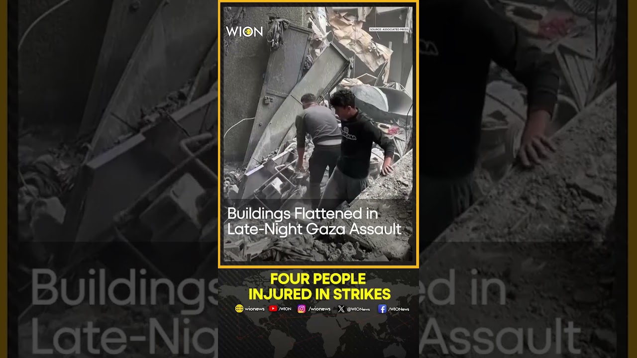 Israel Military Destroys Residential Buildings in Gaza; Four People Injured | WION Shorts