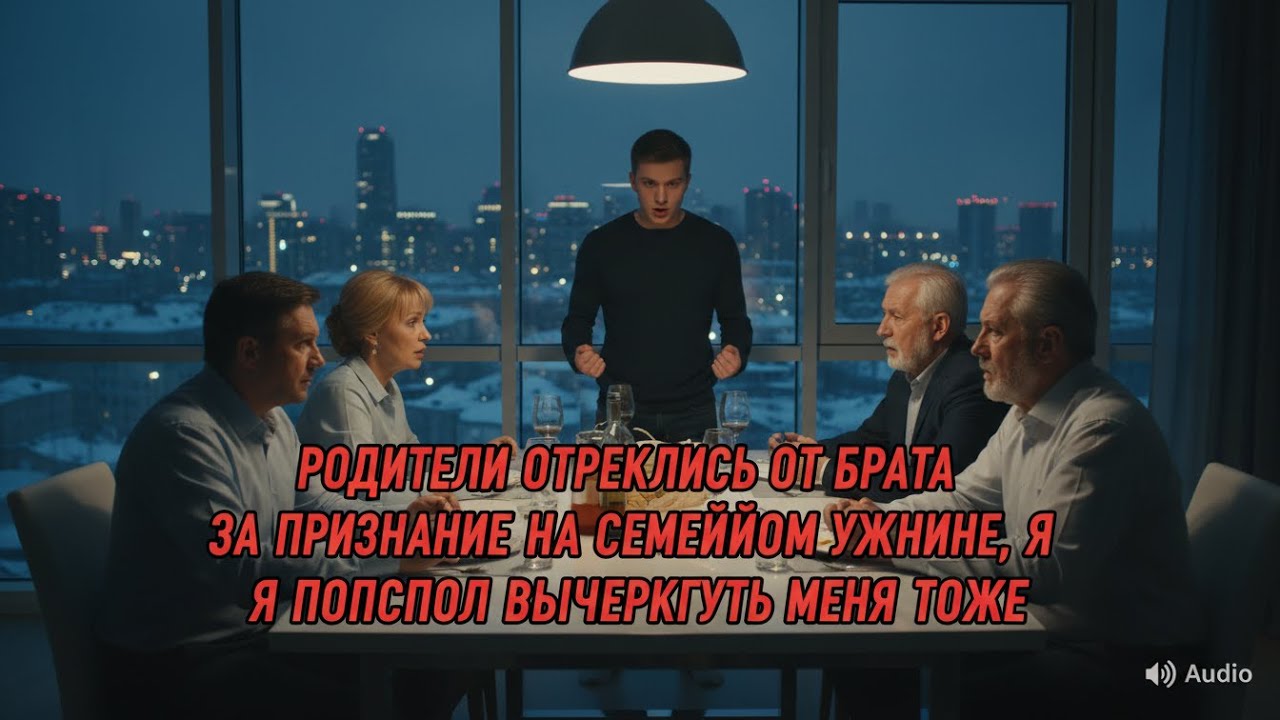 РОДИТЕЛИ ОТРЕКЛИСЬ ОТ БРАТА ЗА ПРИЗНАНИЕ НА СЕМЕЙНОМ УЖИНЕ, И Я ПОПРОСИЛ ВЫЧЕРКНУТЬ МЕНЯ ТОЖЕ