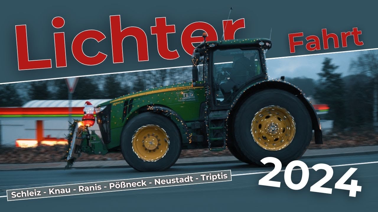 Lichterfahrt 2024 | 4k | Weihnachts-Korso | Zeit für Veränderung | #lichterfahrt